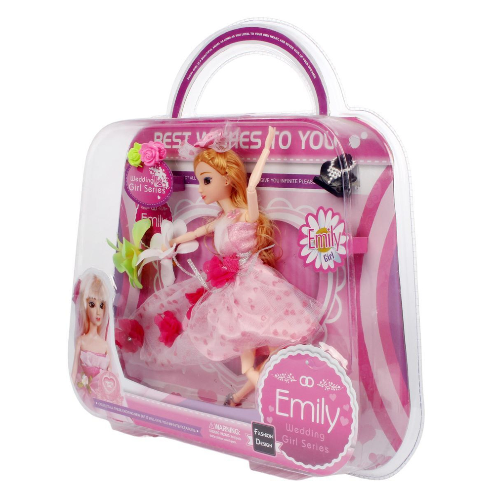 Кукла тип модель "Подружка невесты" (28,5 см, шарнирн., аксесс., сумочка)