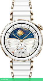 Умные часы Huawei Watch GT 5 Pro 42мм JNA-B29 Ceramic White Strap (55020DGV)