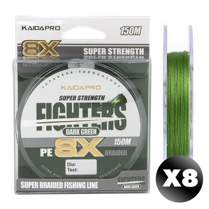 Плетенка Kaida Fighters 8X Dark Green (150м)
