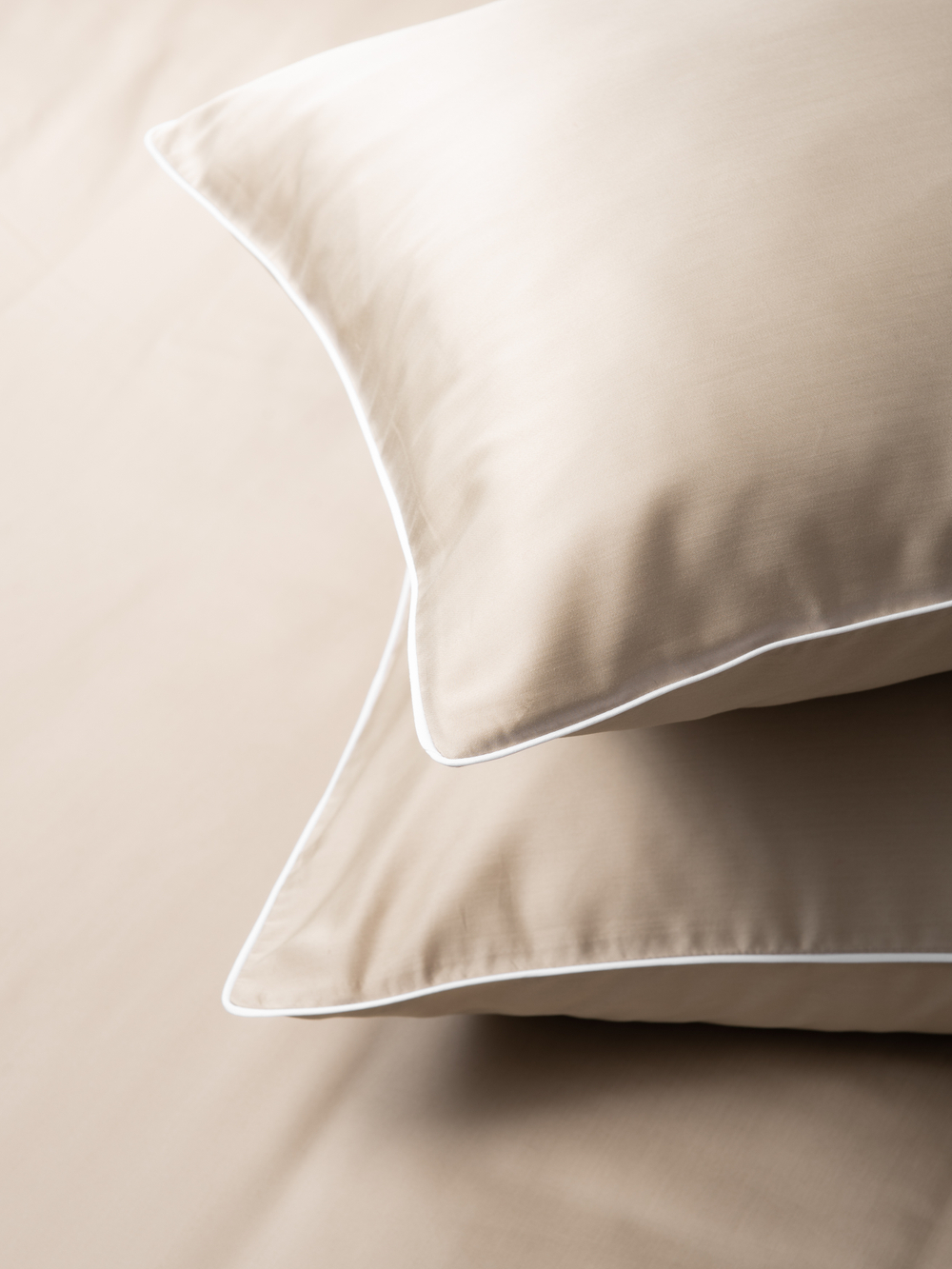 MOON Комплект постельного белья, сатин темно-бежевый