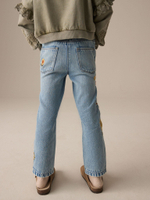 Джинсы с вышивкой для девочки Next E49-514, Голубой