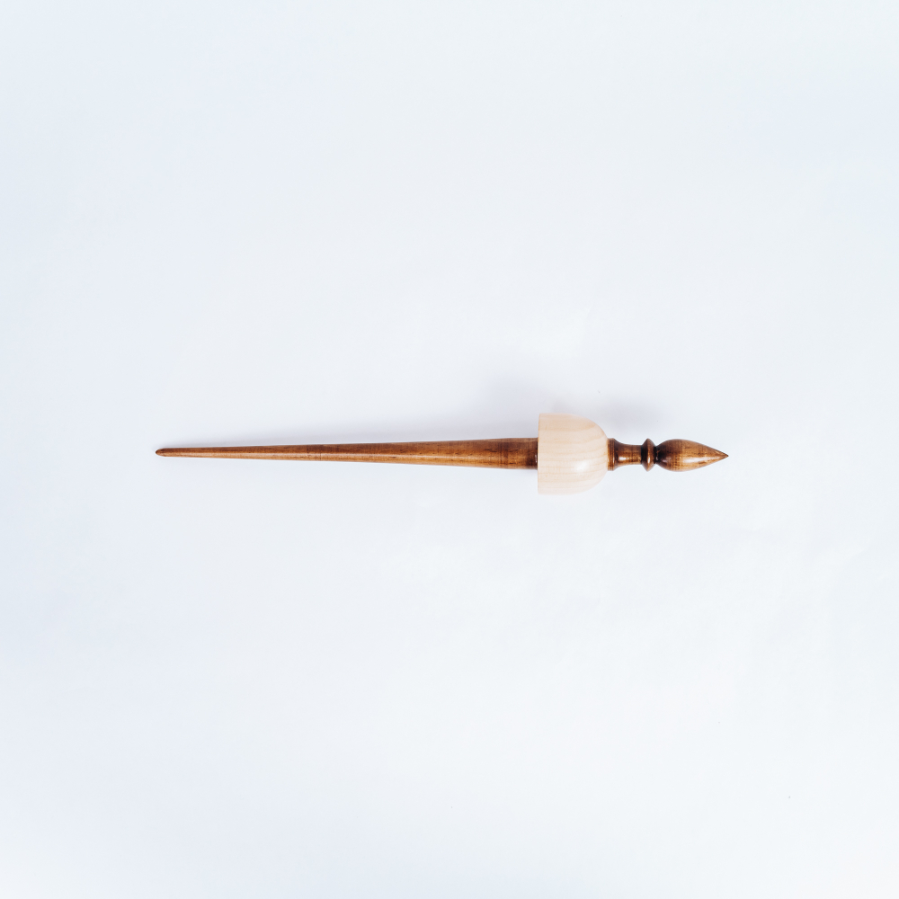 Тибетское опорное веретено из дерева сибирский кедр. Art of Siberia. B27