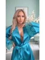 Халат с кружевом