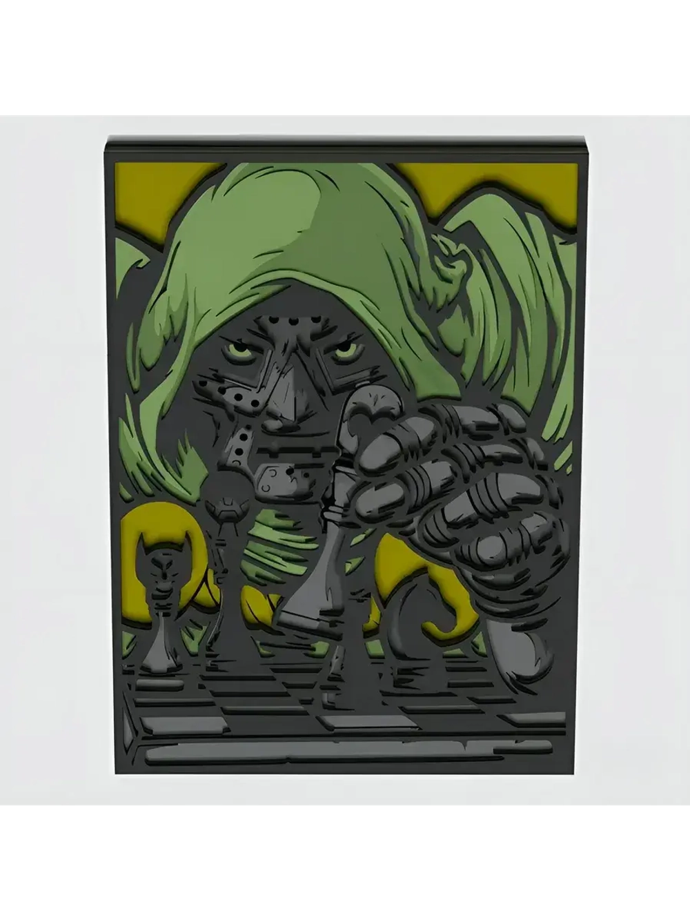 3D Картина по номерам из дерева Доктор Дум, 23x30 см