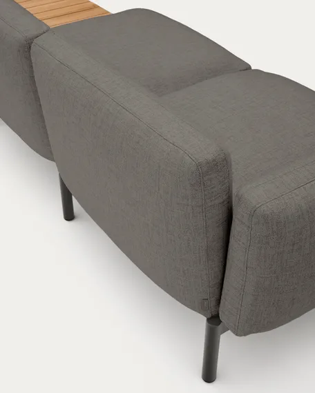 Sorells Уличный модульный 3-местный диван серый со столиком