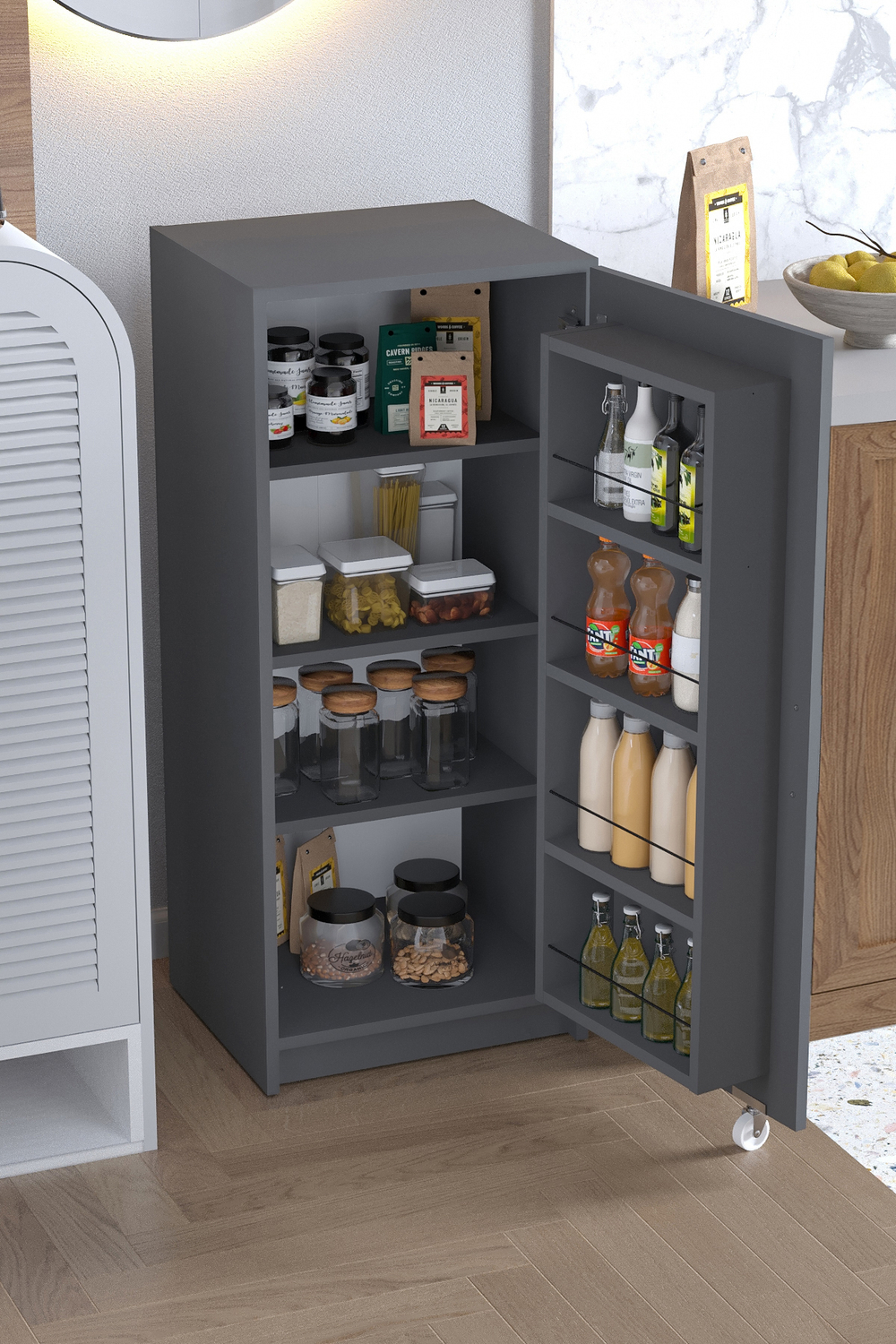 Шкаф для кладовой ATLAS - антрацит