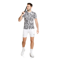 Мужское теннисное поло Hydrogen Tech Chrome T-Shirt Men - White, Black