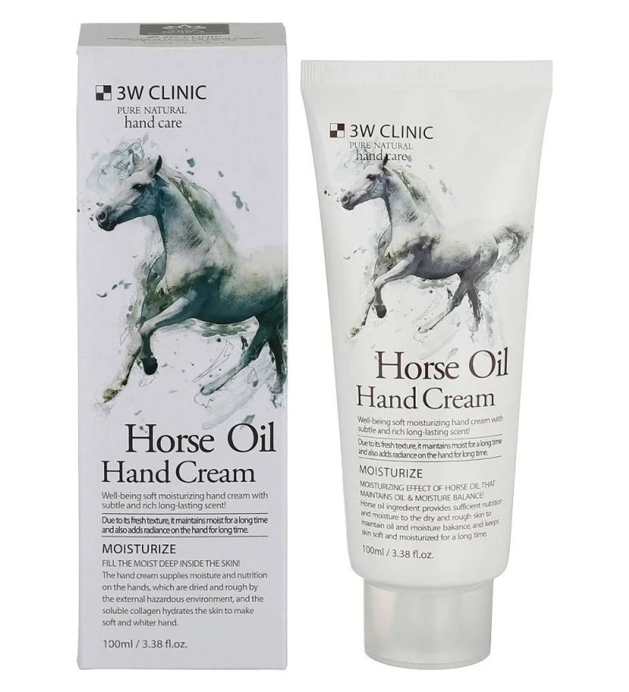 Крем для рук 3W Clinic Horse Oil Hand Cream с Лошадиным маслом 100 мл