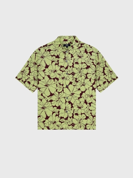 Рубашка Stussy Floral Hawaiian Lime