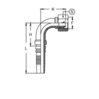 Фитинг DN 25 BSP (Г) 1.1/4 (90) Interlock