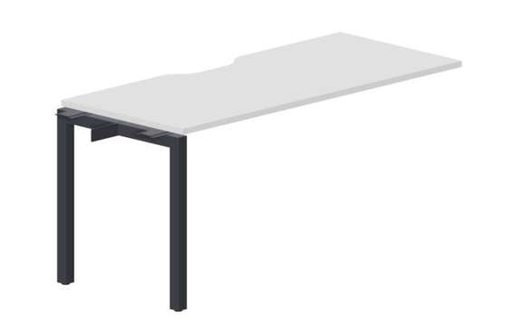 стол Polo 1580х680х750мм (с эргономичным вырезом) - приставной элемент