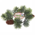 Венок хвойный новогодний «Золотистый лес» , 20 см