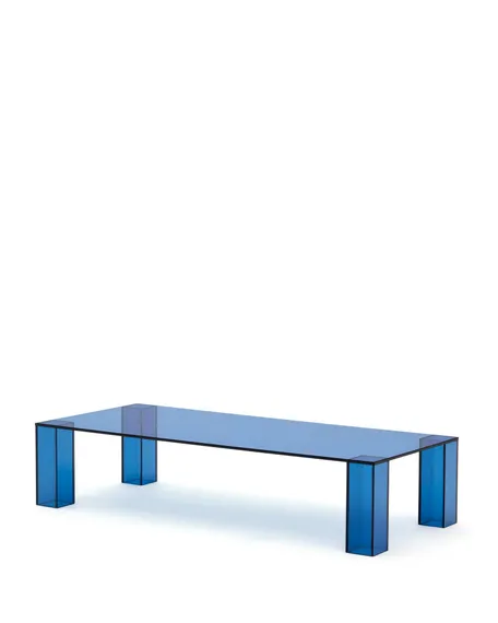 Журнальный столик Adularia из синего стекла 140 x 60