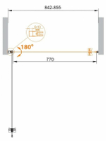 Душевая дверь Cezares Eco 85 ECO-O-B-1-85-C-Cr профиль Хром стекло прозрачное