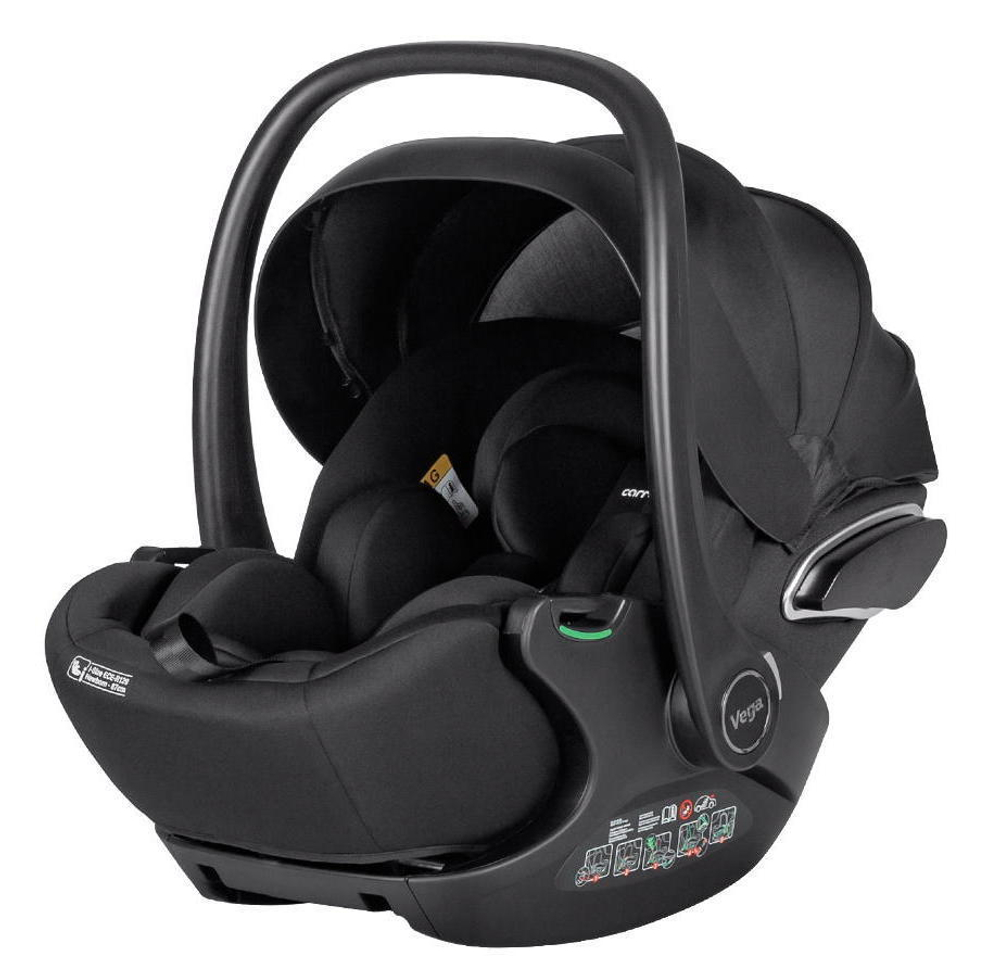 Коляска Carrello Alfa CRL-6522 2025 Vega CRL-14101 Absolute Black 3 в 1 Meadow Green