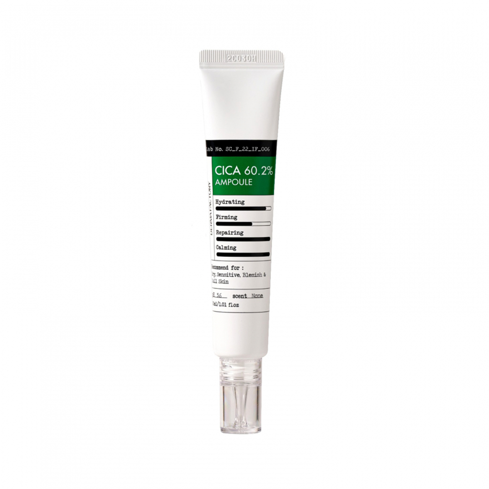 Derma Factory Cica 60.2% Ampoule Увлажняющая сыворотка для лица с экстрактом центеллы азиатской 30мл