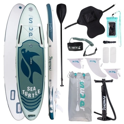 Надувная SUP-доска TechcTeam FunWater SEA TURTLE 10.6' (320x84x15 см) сапборд (сиденье в комплекте)
