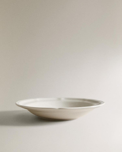 ZARA HOME ФАРФОРОВАЯ СУПОВАЯ ТАРЕЛККА, БЕЛЫЙ