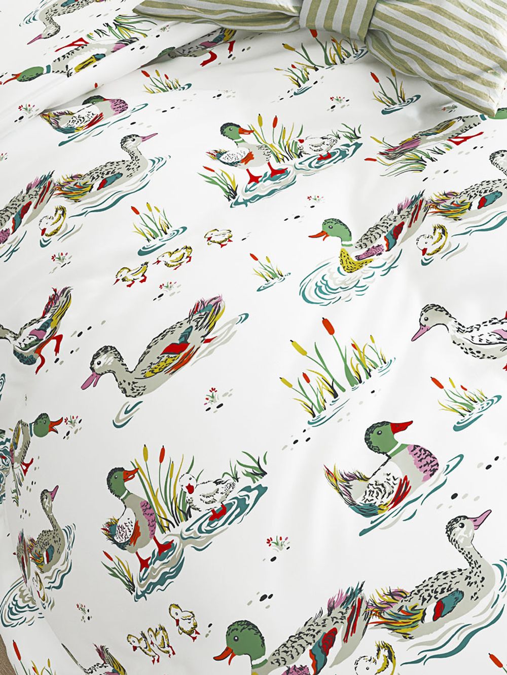 Постельное белье Сказка "Утки" 1,5-сп   наволочка 50х70 1шт Простынь на резинке 90х200 см  Пододеяльник 145х215 см