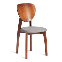 Стул DIAMANTE мягкое сидение бук, 42x42x85см, коричневый, ткань wool dimgrey, серый (Комплект из 2 шт.)