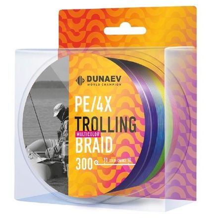 Шнур DUNAEV TROLLING BRAID PE X4 300м