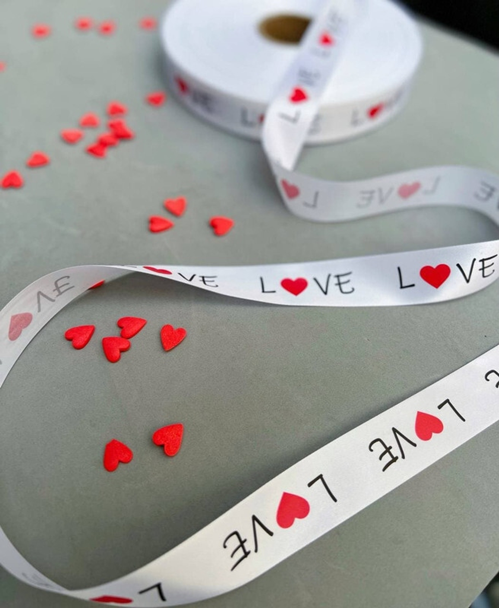 Лента сатиновая "Love", 25 мм ширина