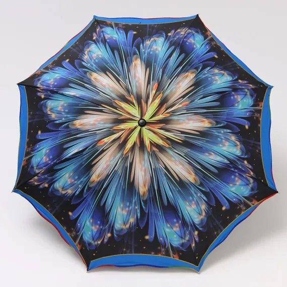 Зонт механический «Цветок», 4 сложения, 8 спиц, R = 47 см, рисунок МИКС