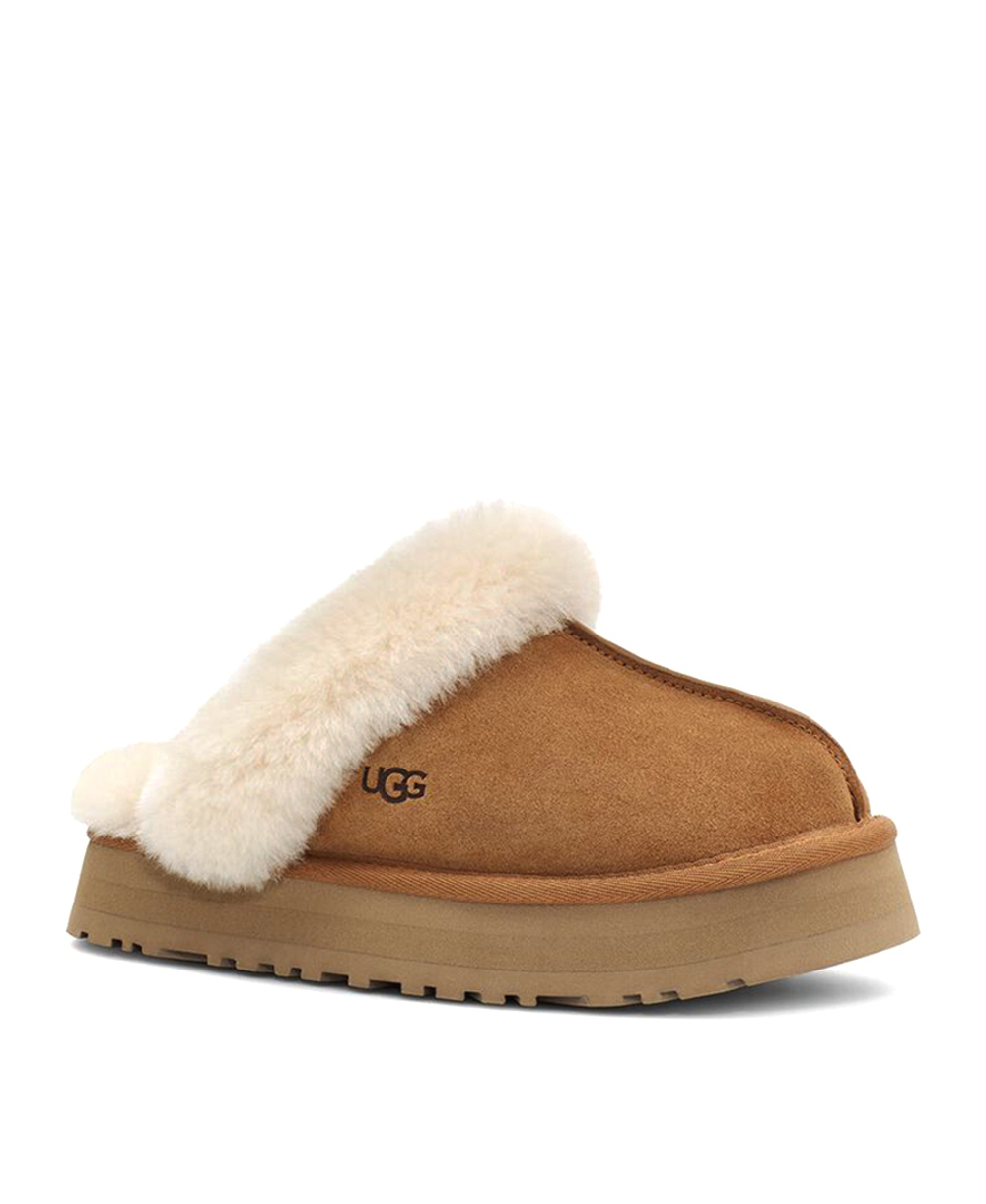 апочки на платформе UGG DISQUETTE каштанового цвета
