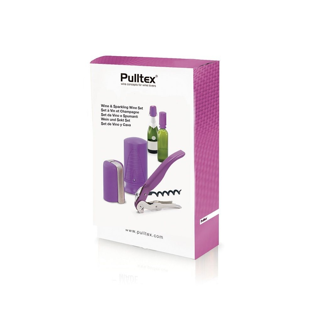 Набор для вина и шампанского фиолетовый  Pulltex