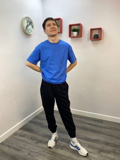 Футболка мужская "60499 К.П" синий (Ч)