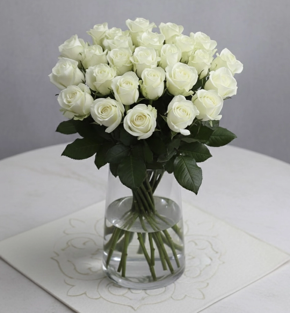 Белые розы "Avalanche"