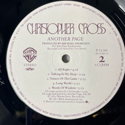 Винтажная виниловая пластинка LP Christopher Cross Another Page (Japan 1983) (Obi) Think Of Laura