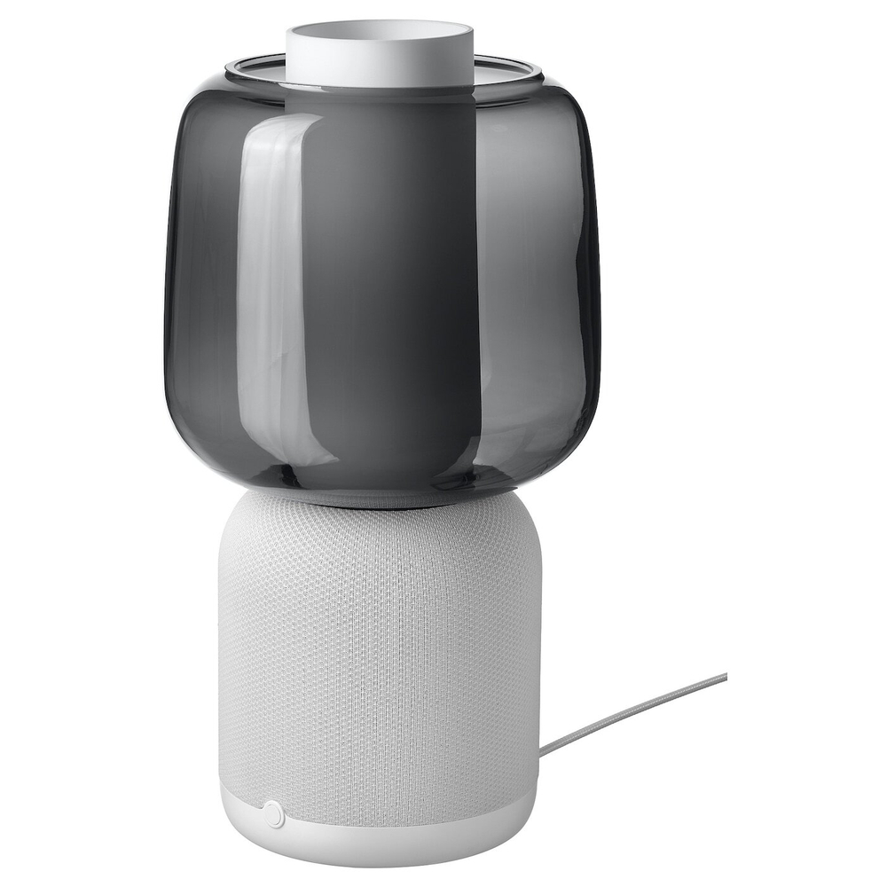 IKEA SYMFONISK  (ИКЕА СЙМФОНИСК)  -  Wi-Fi лампа/колонка, стеклянный рассеиватель, белый/черный