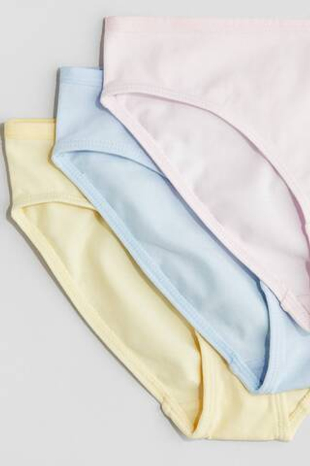 H&M Набор из 10 хлопковых трусиков, желтый