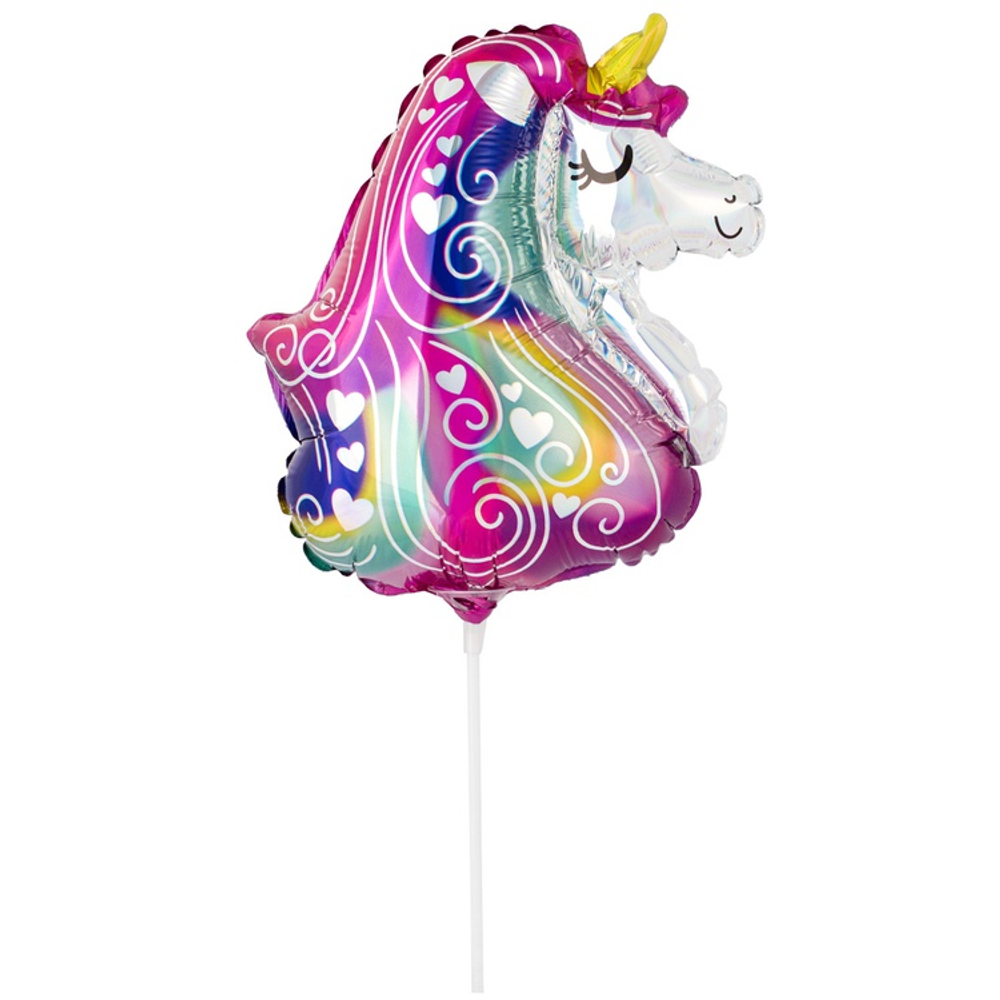 Шар Фольгированный Единорог Переливы голова (Ассорти)