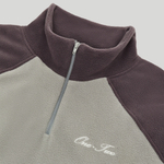 Drawstring Half-Zipped Sweatshirt Double Grey