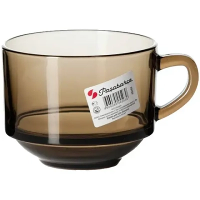 Бульонница стеклянная 600мл «Шеф бронз» 55303SLBZT