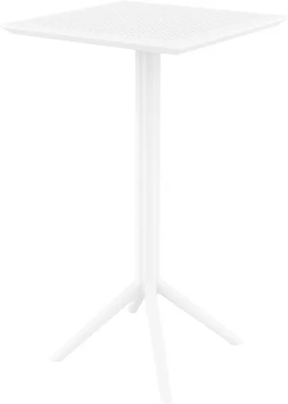 Стол пластиковый барный складной Sky 60х60 белый