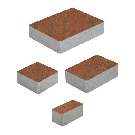 Тротуарная плитка МЮНХЕН - Листопад гладкий Арабская ночь, комплект из 4 видов плит