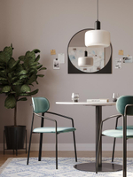 Стул LATITUDE Ror, Round, велюр, черный/зеленый