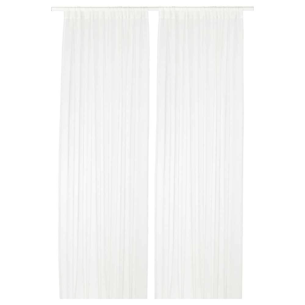 Комплект штор IKEA TERESIA (ТЕРЕСИА), Белый, 145x250 см, 2 шт