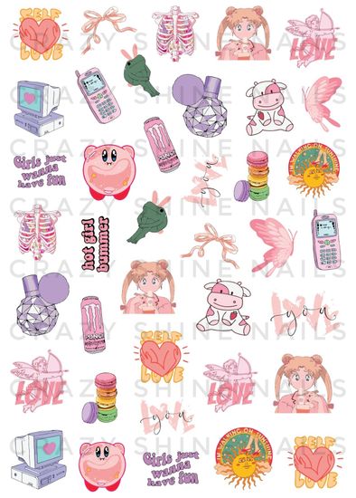 Слайдер-дизайн Crazy Shine Nails mini: Розовое аниме