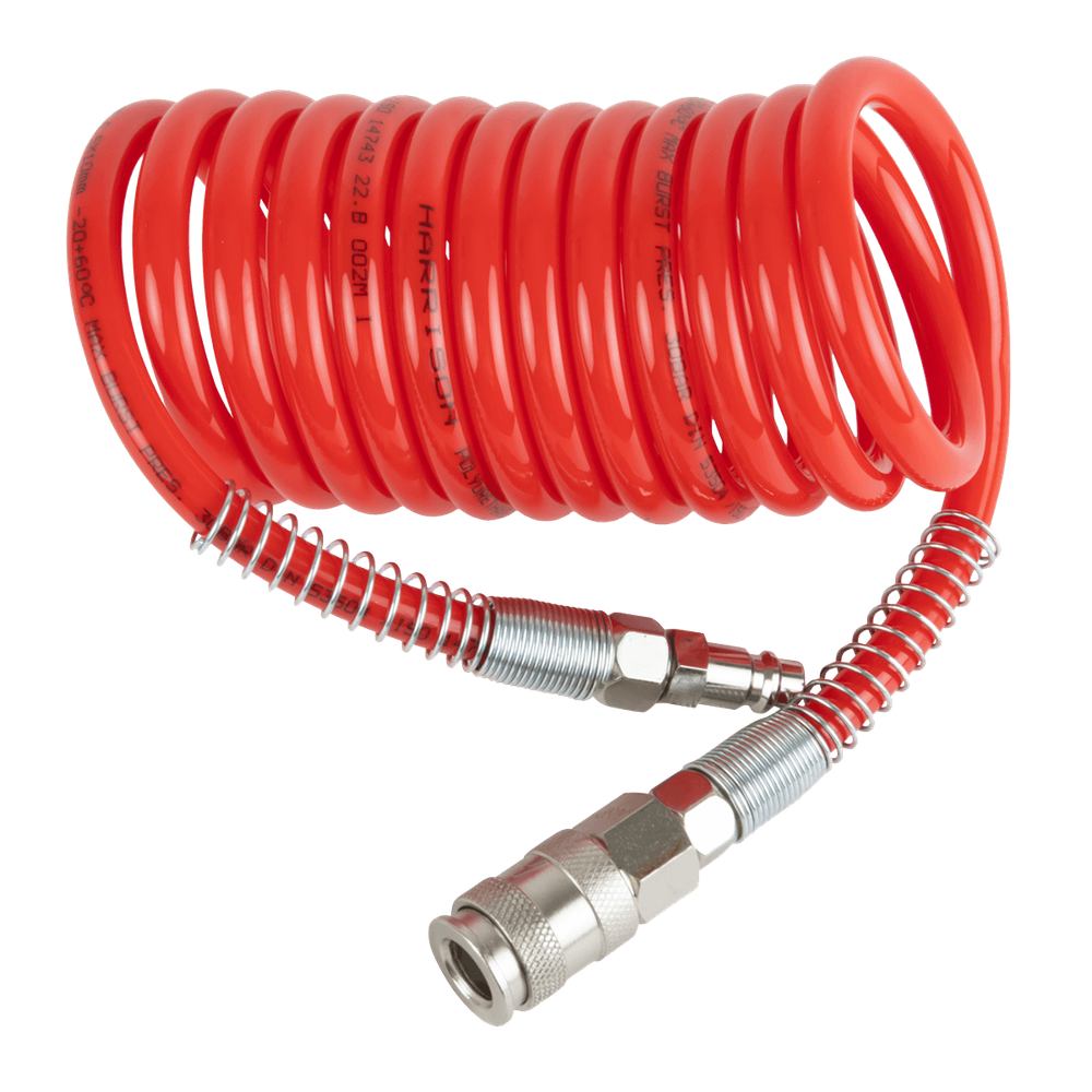 Шланг пневматический спиральный Harrison HRS-226530 с БРС, 3 м, 6,5х10 мм