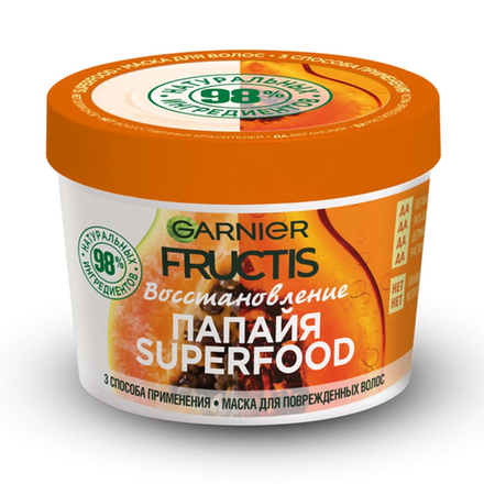 Маска для волос Garnier Fructis Восстановление Папайя 390мл