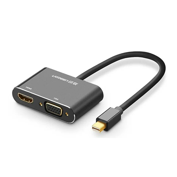 Конвертер UGREEN MD115 Mini DP to HDMI + VGA Converter (20422) черный