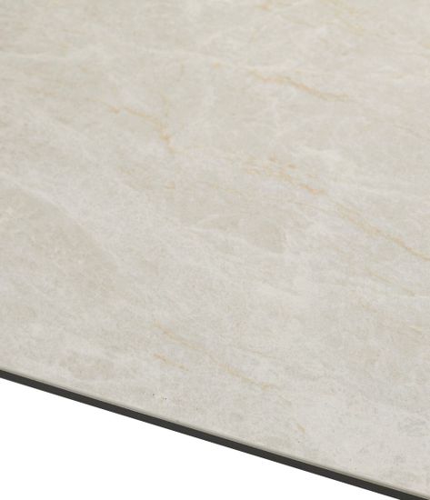 Стол ASTRID 200 TL-102 Бежевый мрамор, испанская керамика / Темно-серый каркас