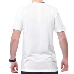 Мужское теннисное поло Wilson Players Seamless Zip Henley 2.0 - bright white