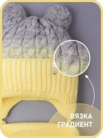 Шапка для девочки осенняя вязаная и снуд