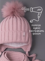 Шапка для девочки зимняя вязаная и шарф