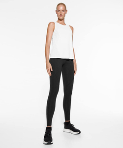 Oysho Топ без рукавов из высокотехнологичной ткани с микроперфорацией, белый